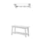 Alaterre Furniture Coventry 36"W Coat Hook with Bench Hall Tree Set ANCT0309WH - alternate 1
